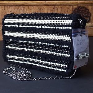 ZARA Hand Made Beaded Crossbody Bag